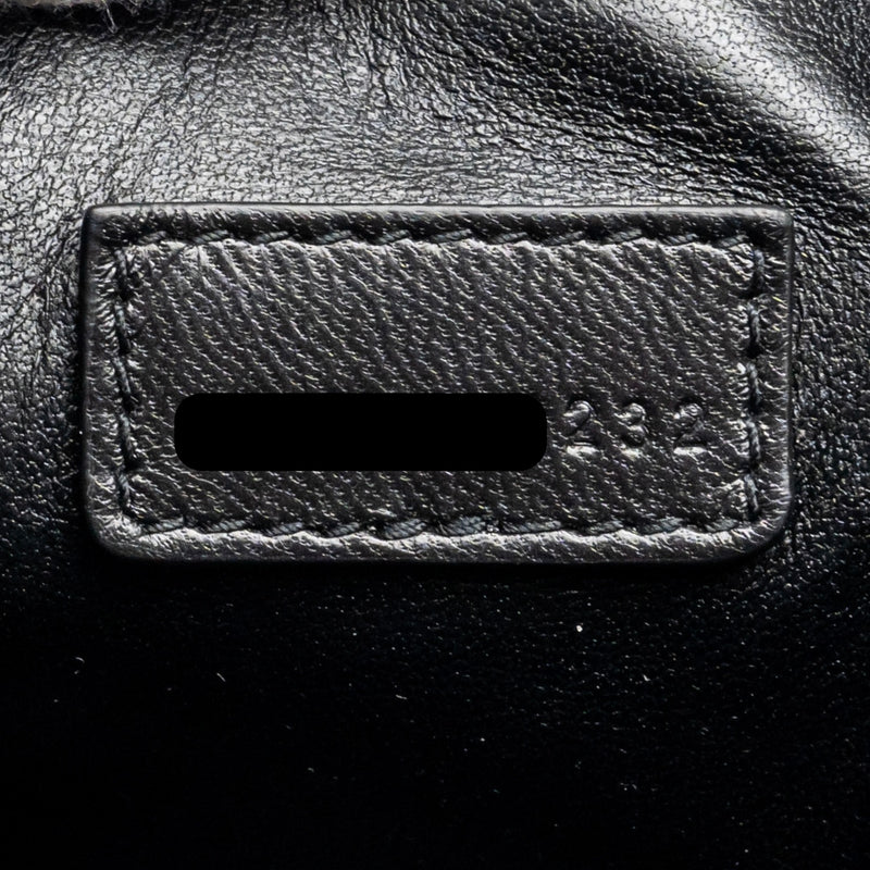 Dior Medium Diortravel Nomad Pouch Macrocannage Calfskin Black SHW