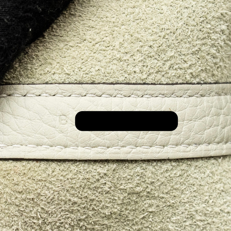 Hermes Picotin 22 lock bag Clemence Gris Neve SHW stamp B