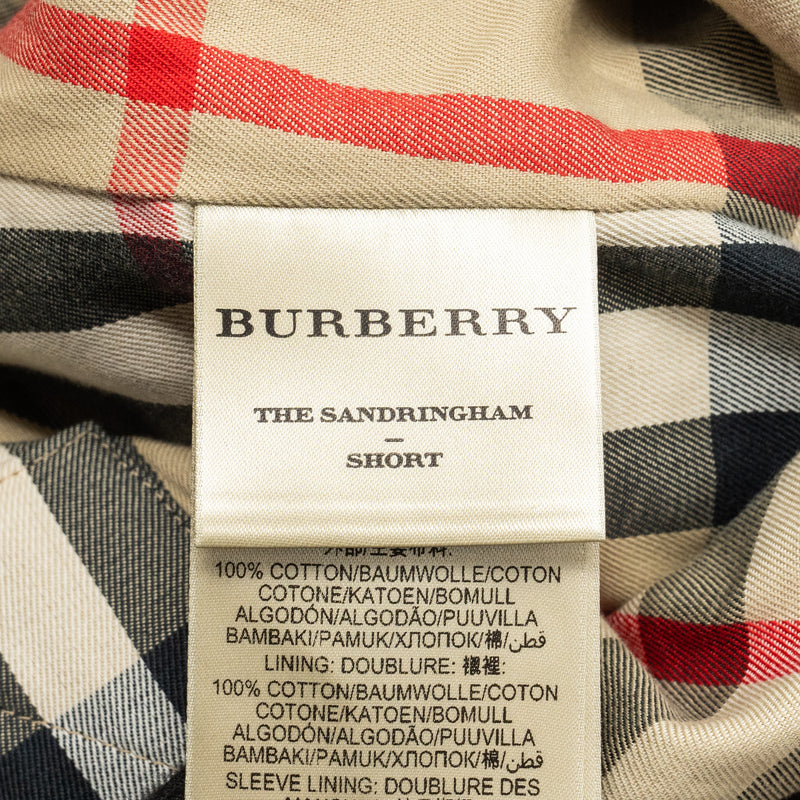 Burberry Size 50 Sandringham Short Trench Coat Cotton Beige