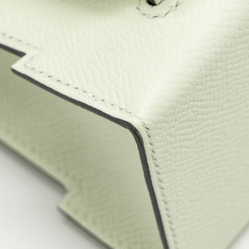Hermes Kelly Dole Picto Epsom vert fizz / nata / rose Texas SHW stamp B