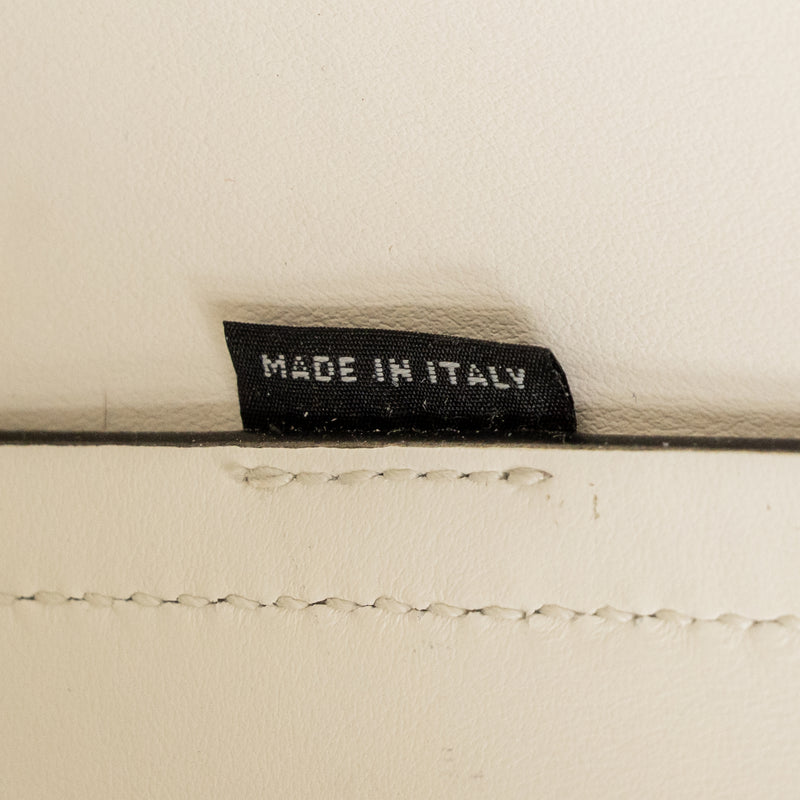 Miu Miu City Sport Bamboo Handle Bucket Bag Leather White GHW