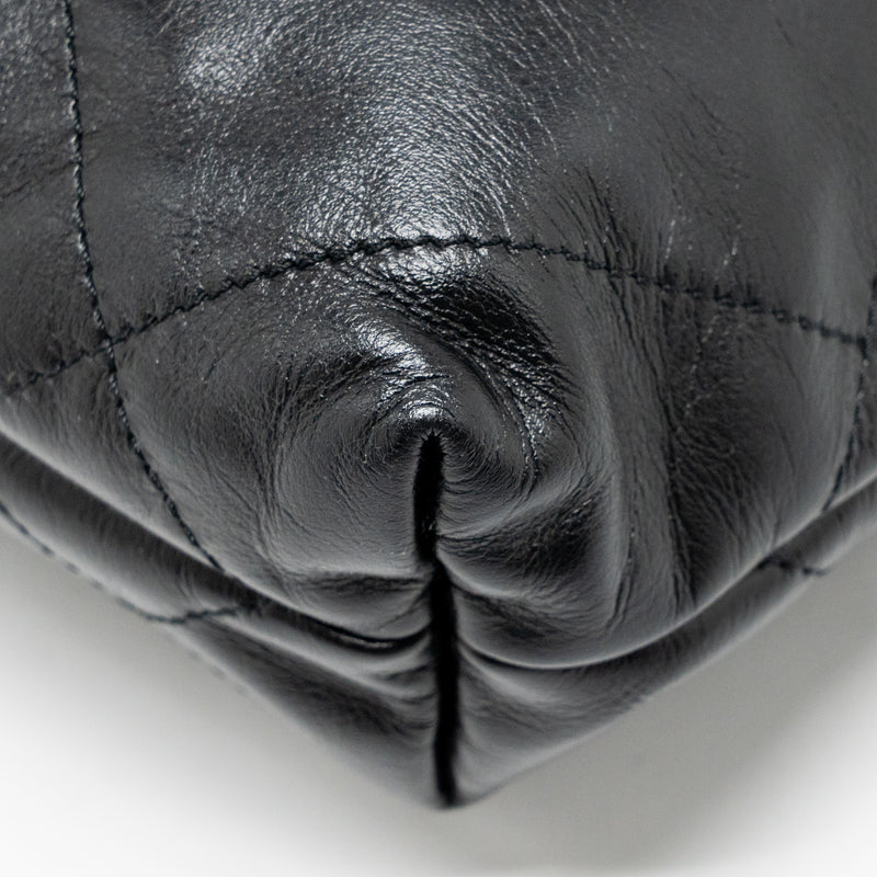 Chanel Mini 22 Bag Shiny Calfskin black GHW (Microchip)