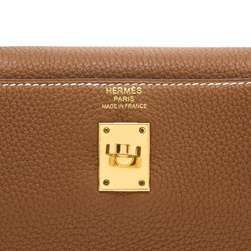Hermes Kelly 25 Togo Gold GHW Stamp C