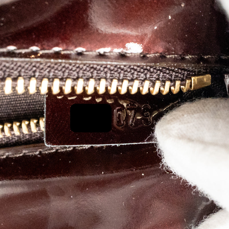 Louis Vuitton sobe clutch patent leather dark purple GHW