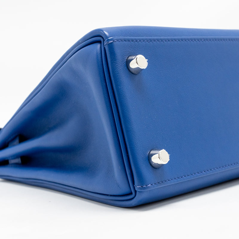 Hermes Kelly 25 Swift Blue Royal SHW Stamp U