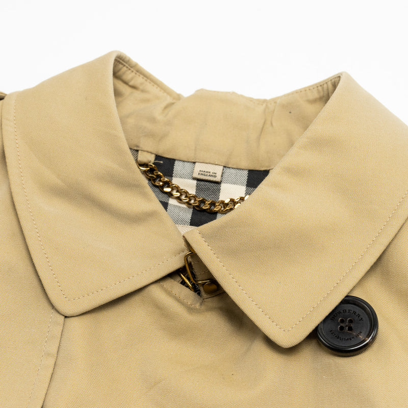 Burberry Size 48 Kensington Medium Trench Coat Cotton Beige