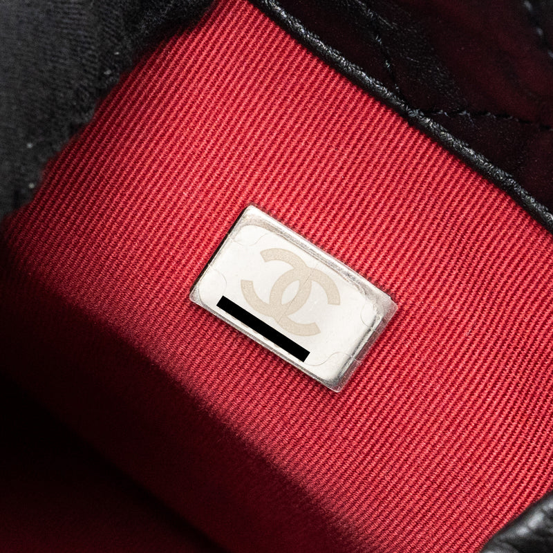 Chanel Small Gabrielle Backpack Aged Calfskin Black Ruthenium Hardware (microchip)