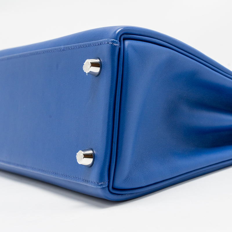 Hermes Kelly 25 Swift Blue Royal SHW Stamp U