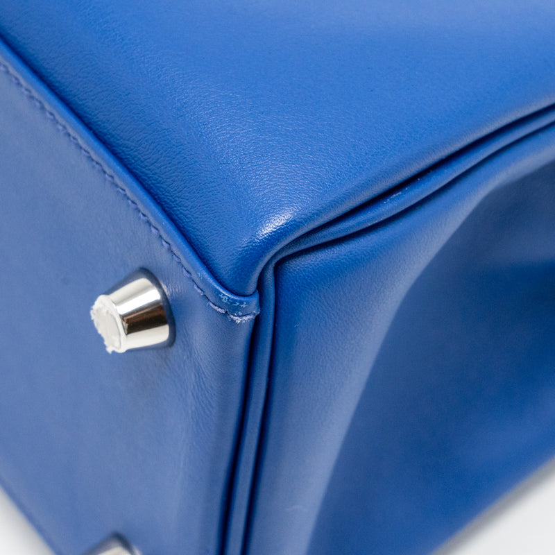 Hermes Kelly 25 Swift Blue Royal SHW Stamp U