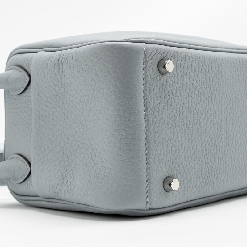 Hermes Mini Lindy II Clemence Gris Pantin SHW Stamp K