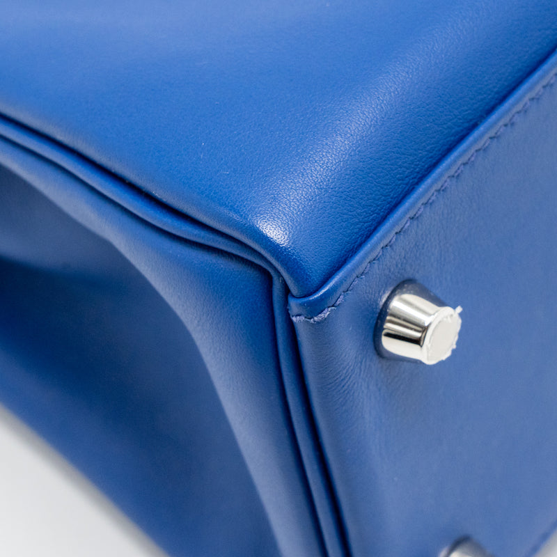 Hermes Kelly 25 Swift Blue Royal SHW Stamp U