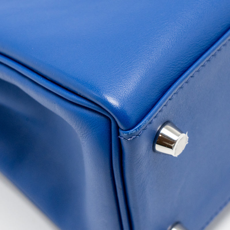 Hermes Kelly 25 Swift Blue Royal SHW Stamp U