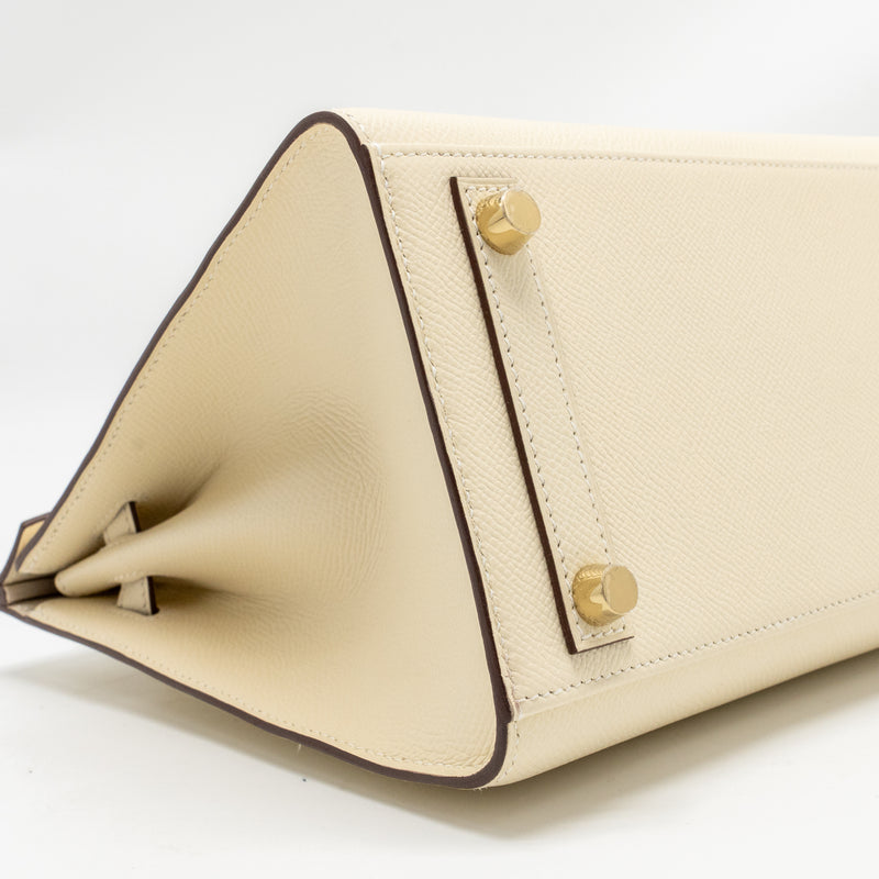 Hermes birkin 25 epsom nata GHW stamp z