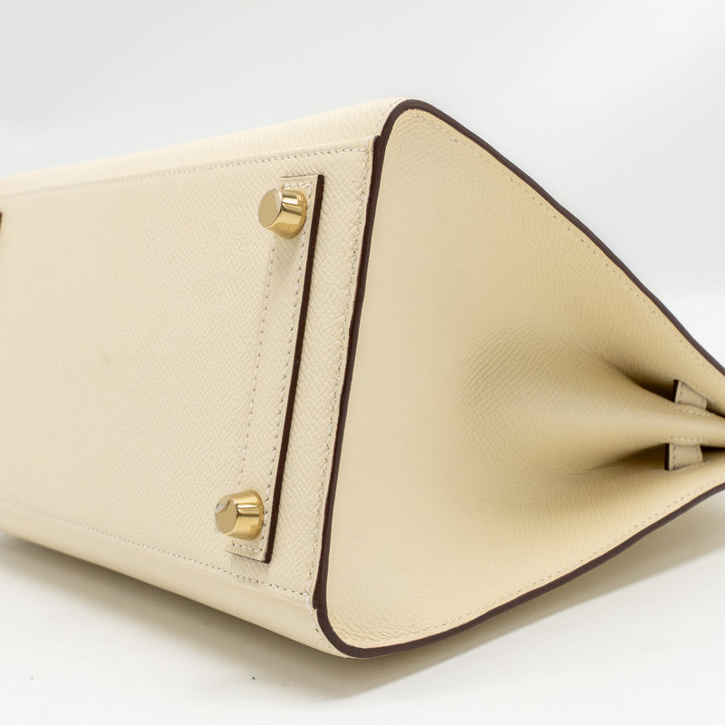 Hermes birkin 25 epsom nata GHW stamp z