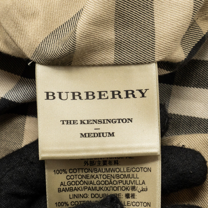 Burberry Size 48 Kensington Medium Trench Coat Cotton Beige