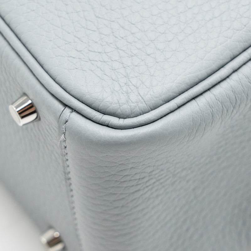 Hermes Mini Lindy II Clemence Gris Pantin SHW Stamp K