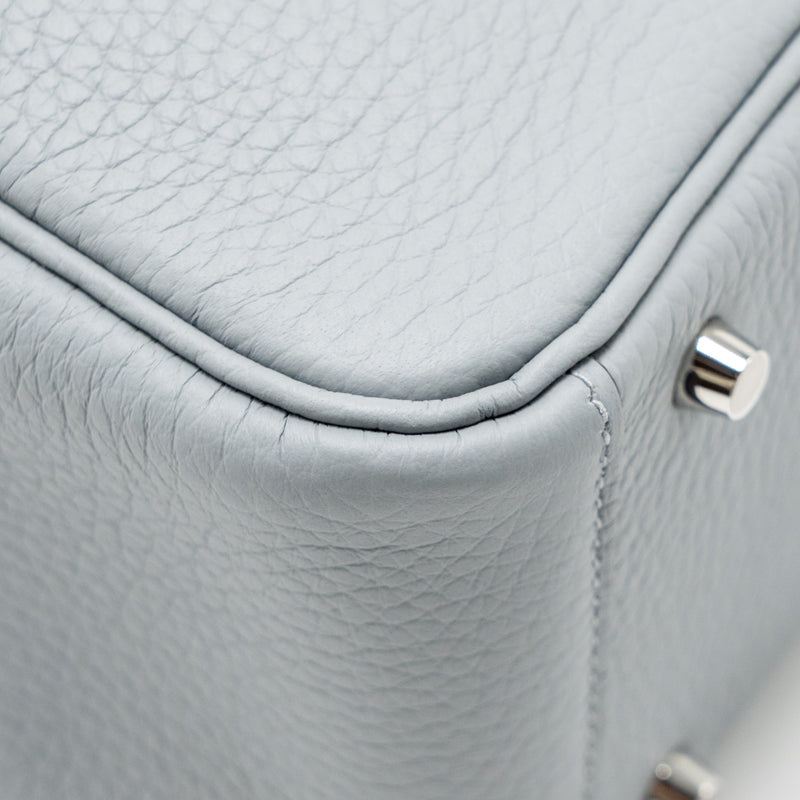 Hermes Mini Lindy II Clemence Gris Pantin SHW Stamp K