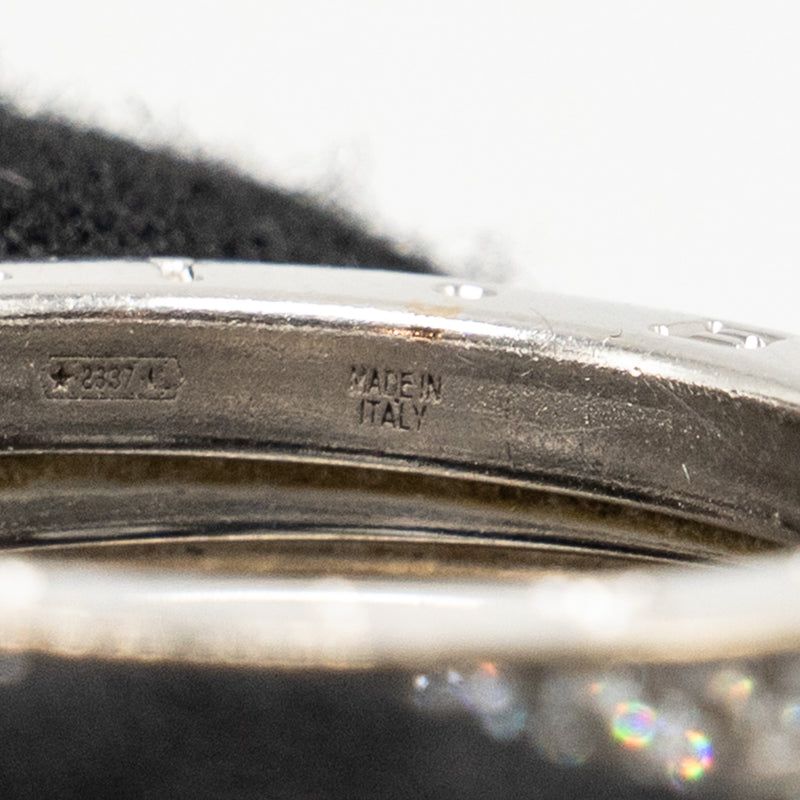 Bvlgari Size 57 B.zero1 Ring Four-Band White Gold With Diamonds