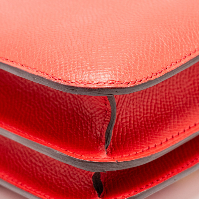 Hermes Mini Constance Epsom Q5 Rouge Casaque GHW Stamp C