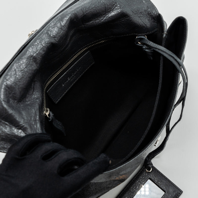 Balenciaga City Fold Clutch/ Shoulder Bag Dark Grey SHW