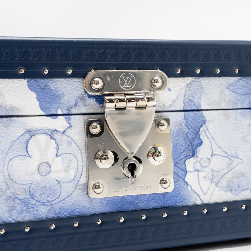 Louis Vuitton Coffret 8 Montres Watch Box Watercolour Monogram Canvas/Calfskin Blue/White SHW