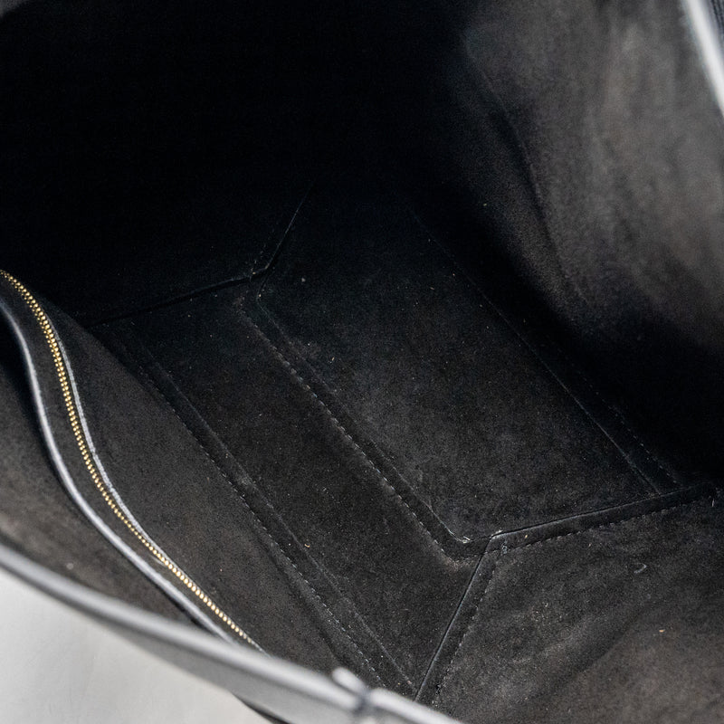 Celine Sangle Bucket Bag Grained Calfskin Black GHW