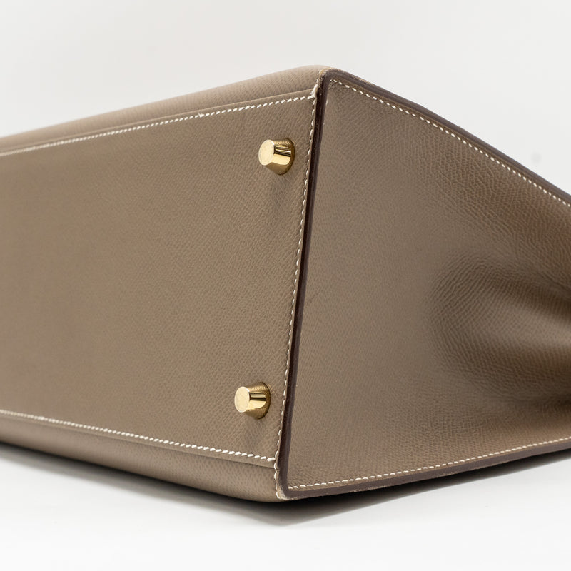 Hermes Kelly 35 Epsom Etoupe GHW Stamp Y
