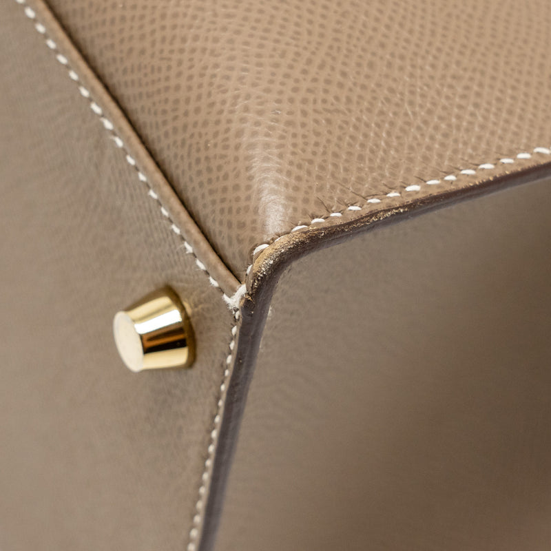 Hermes Kelly 35 Epsom Etoupe GHW Stamp Y