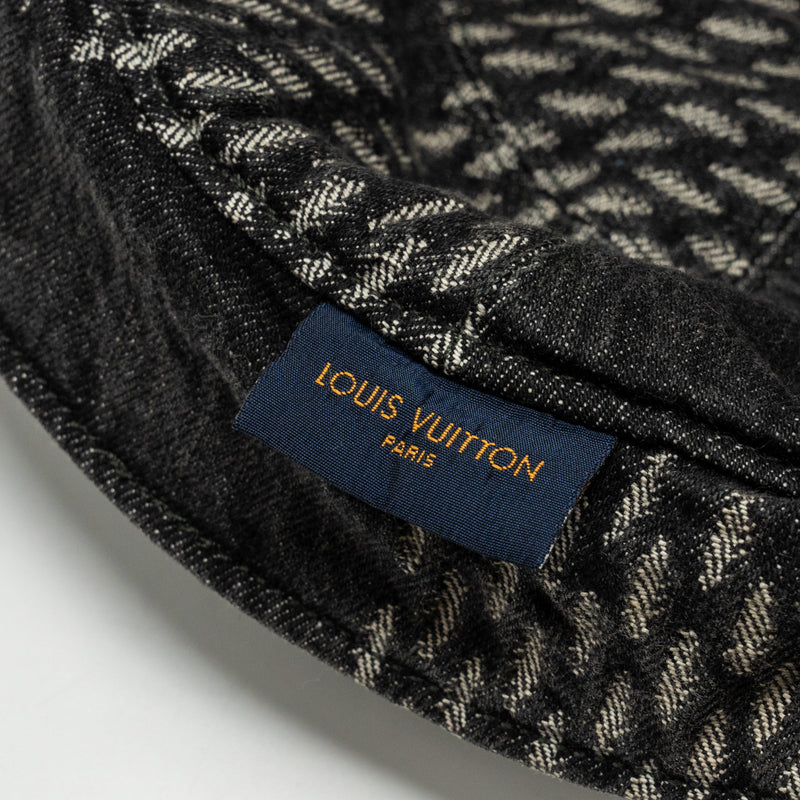 Louis Vuitton × Nigo Size 58 Damier Bucket Hat Denim BLACK