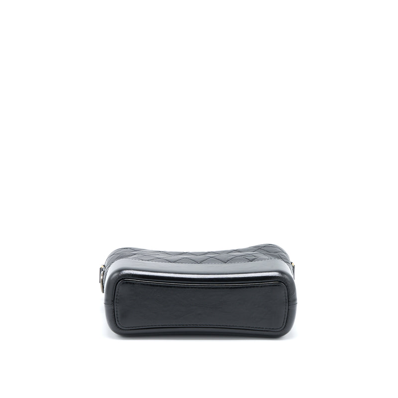 Chanel Large Gabrielle Hobo Bag Aged Calfskin Black Multicolour Hardware