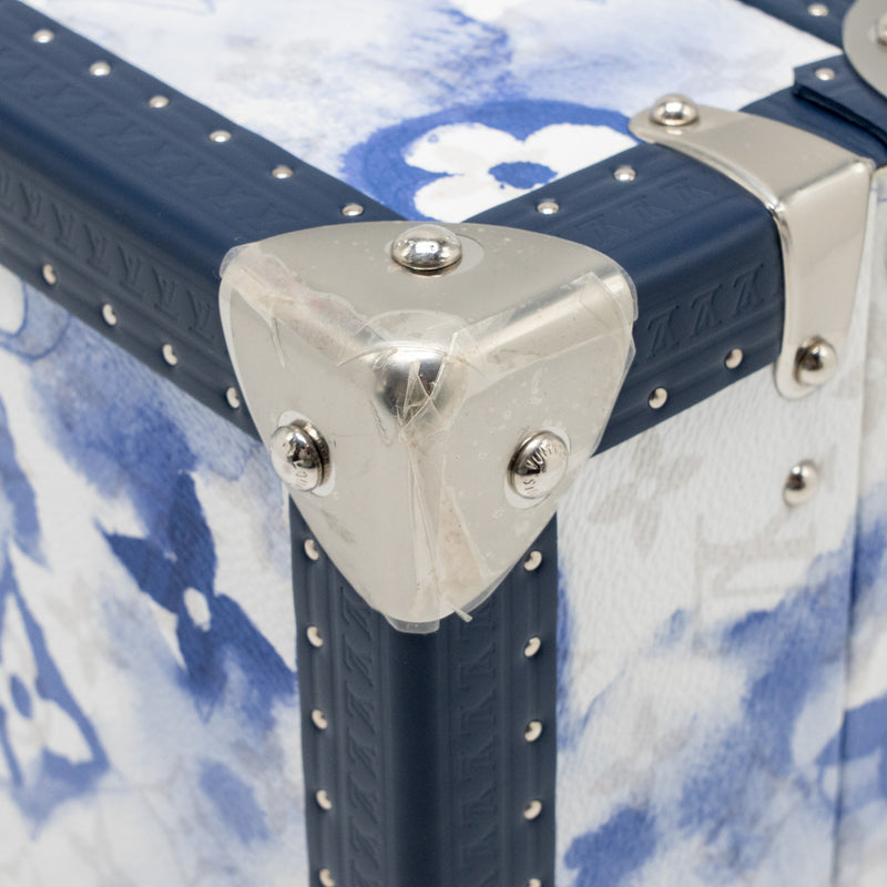 Louis Vuitton Coffret 8 Montres Watch Box Watercolour Monogram Canvas/Calfskin Blue/White SHW