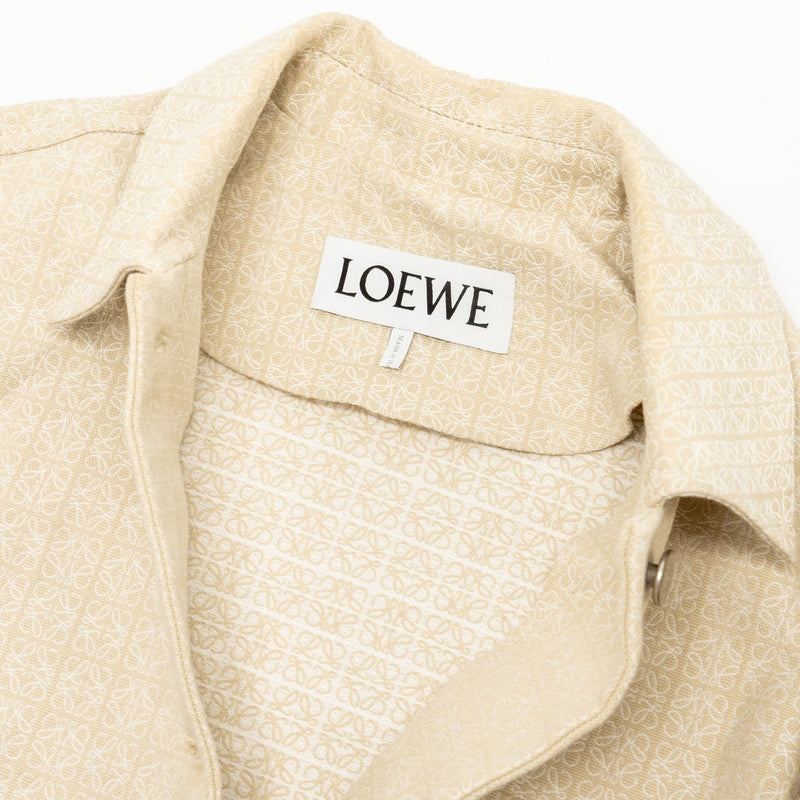 Loewe Size 36 Leather Pocket Jacket Cotton Beige