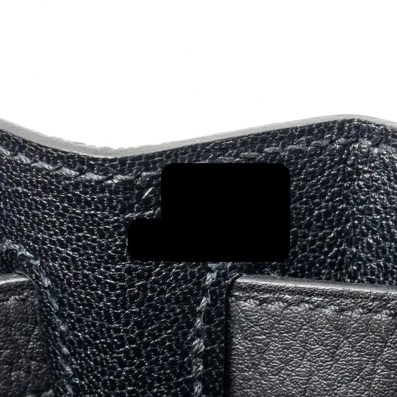 Hermes Kelly 28 Togo Black Brushed SHW Stamp K