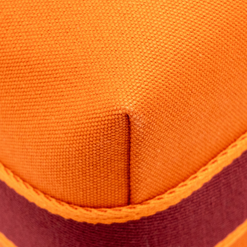 Hermes Bride-a-Brac Travel Case, Small Model Canvas Orange Feu SHW