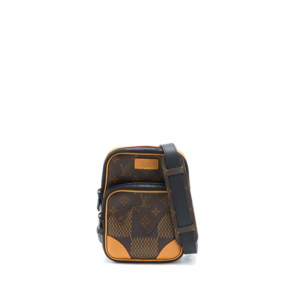 Louis Vuitton Nigo Amazone Sling Bag Damier Ebene Canvas Brown Black Hardware