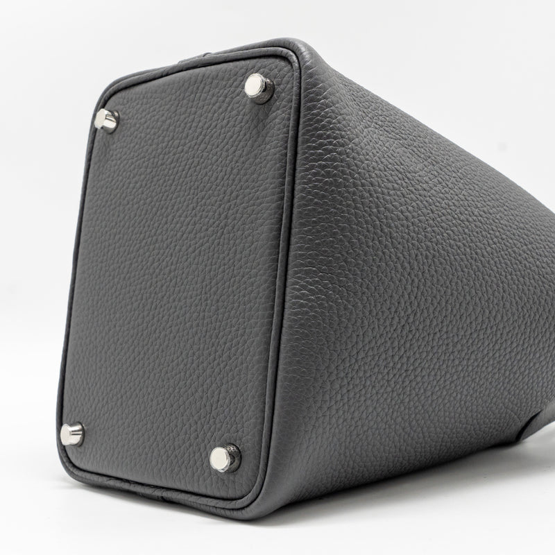 Hermes Picotin 18 Lock Bag Clemence Ardoise SHW Stamp W