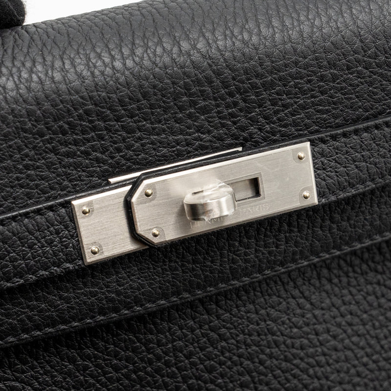 Hermes Kelly 28 Togo Black Brushed SHW Stamp K