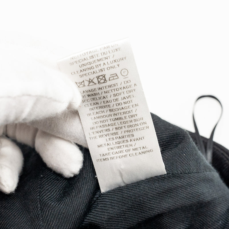 Balmain Size 34 Mini Skirt With Golden Button-detail Wool Black
