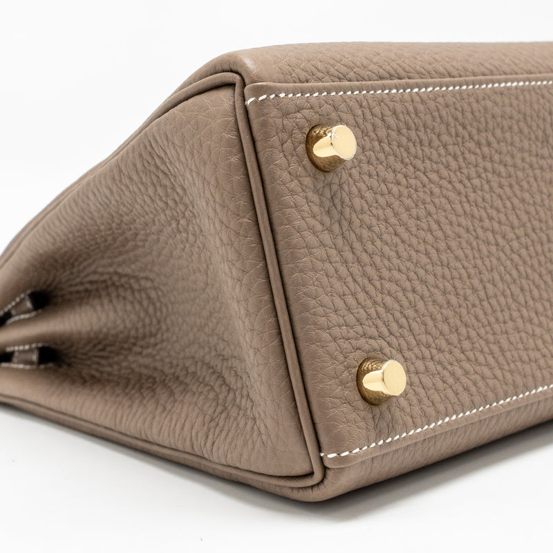 Hermes Kelly 25 Togo Etoupe GHW Stamp K