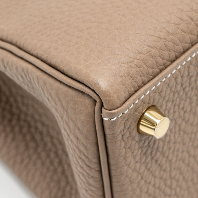 Hermes Kelly 25 Togo Etoupe GHW Stamp K