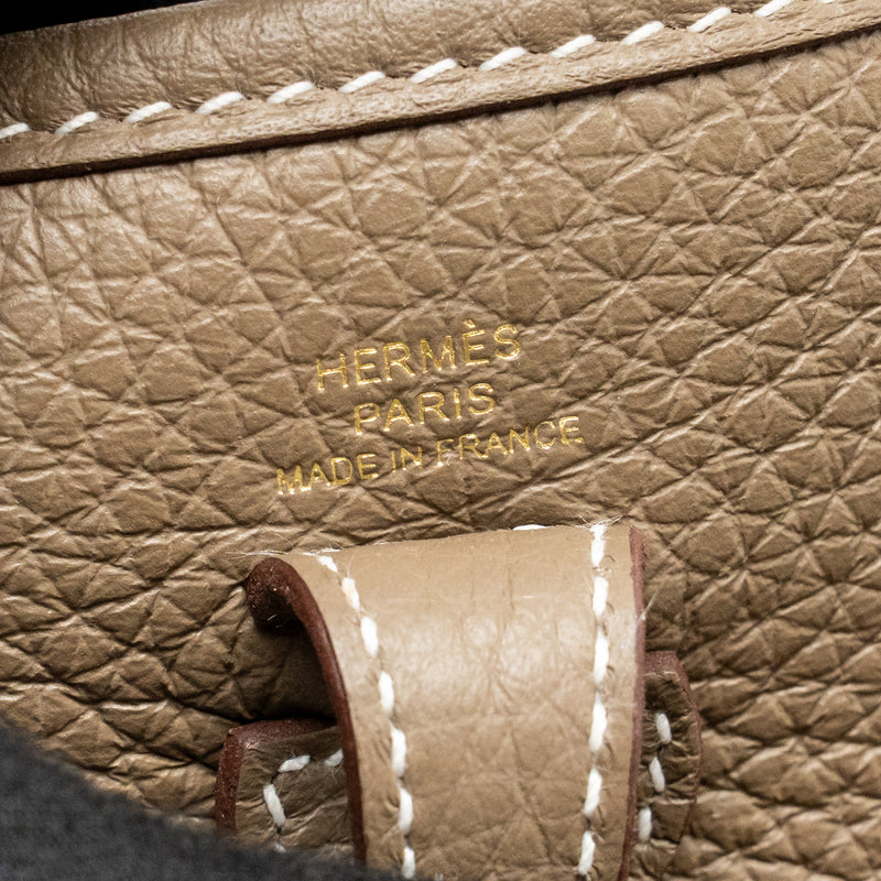 Hermes Mini Evelyne clemence etoupe GHW stamp K