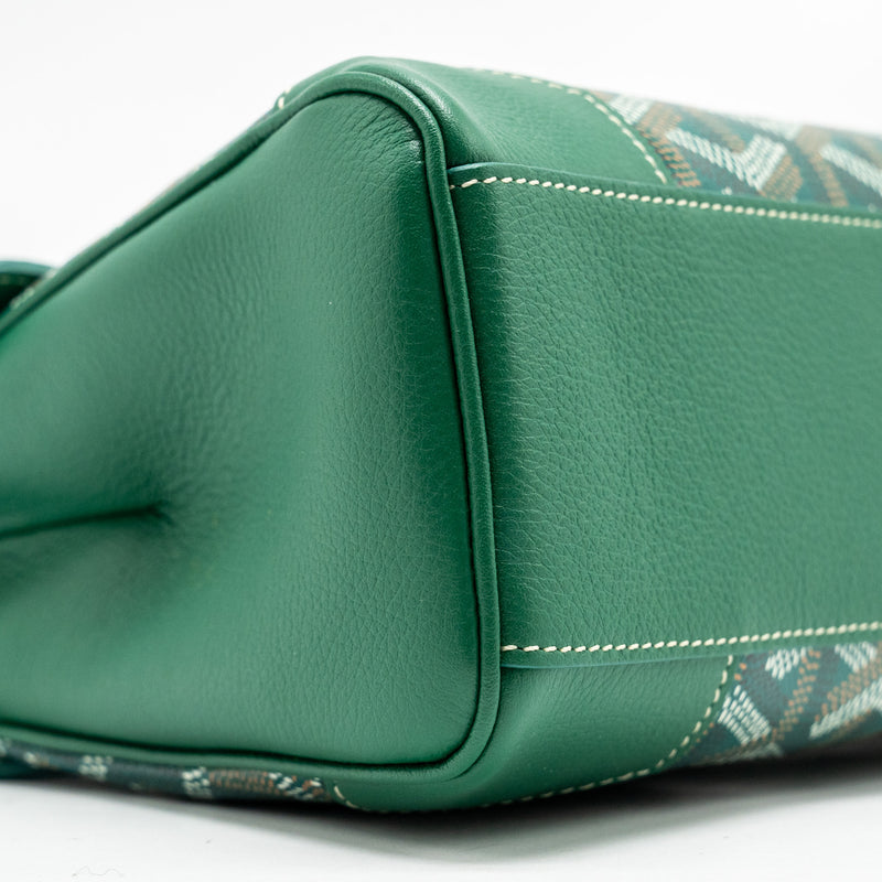 Goyard Mini Saigon Bag Goyardline Canvas/Calfskin Green SHW