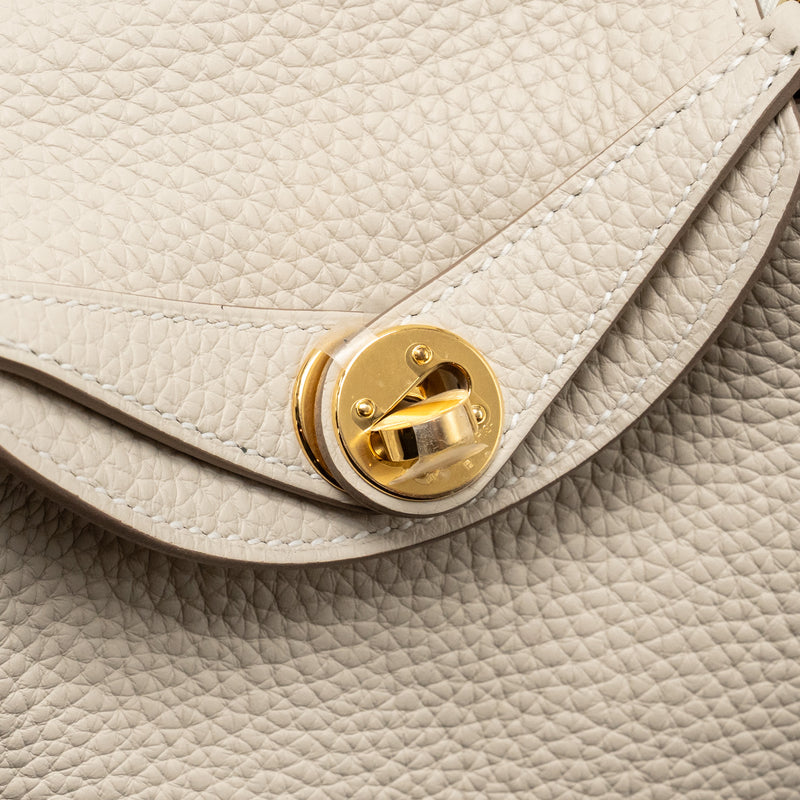 Hermes Mini Lindy II Clemence Craie GHW Stamp K