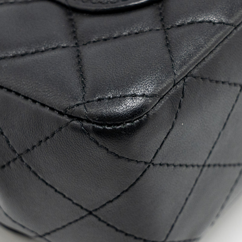 Chanel Mini Rectangular Flap Bag Lambskin Black SHW