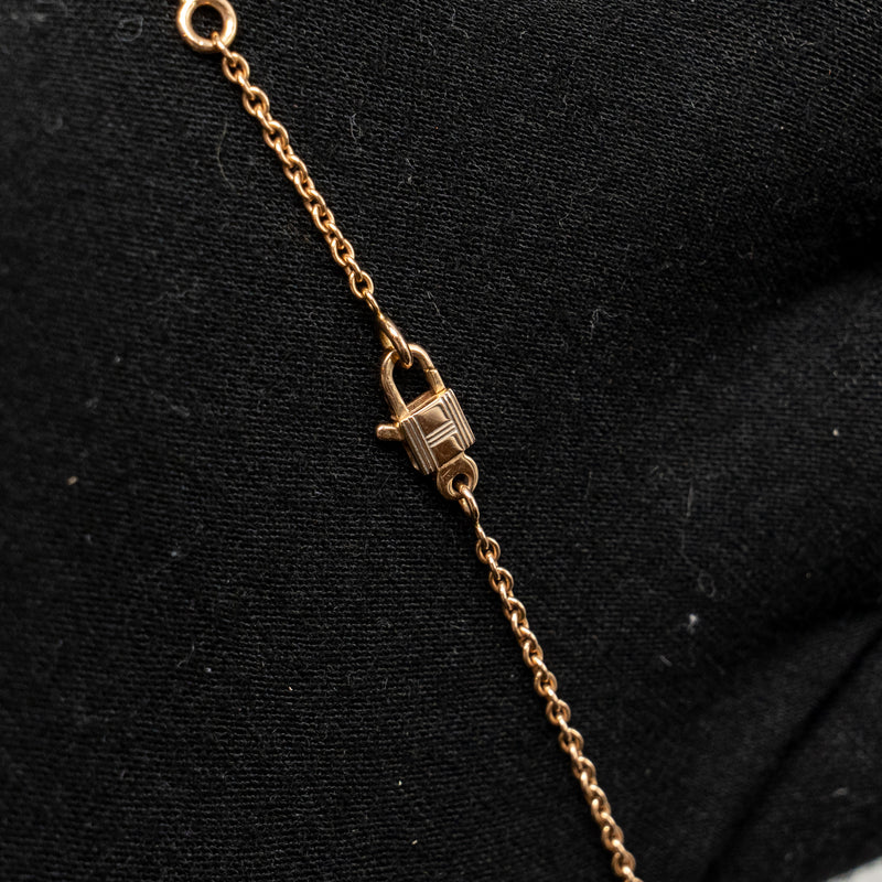 Hermes Amulette Kelly Pendant Rose Gold Diamonds