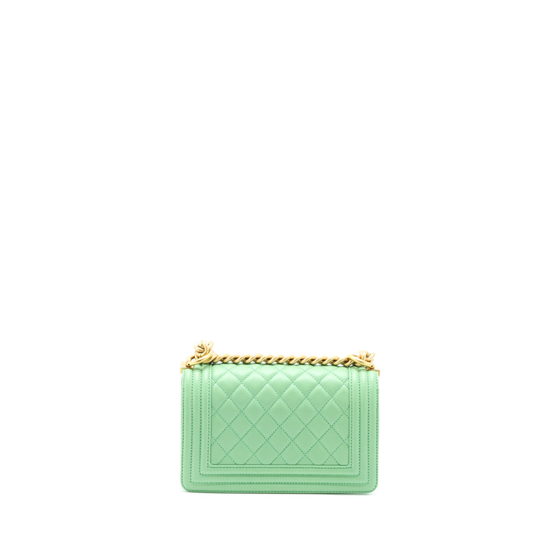 Chanel Small Boy Bag Calfskin Green GHW