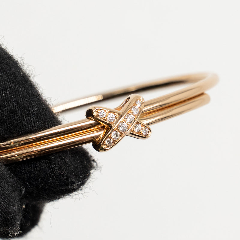 Chaumet Size 150 Jeux De Liens Bracelet Rose Gold/Diamonds
