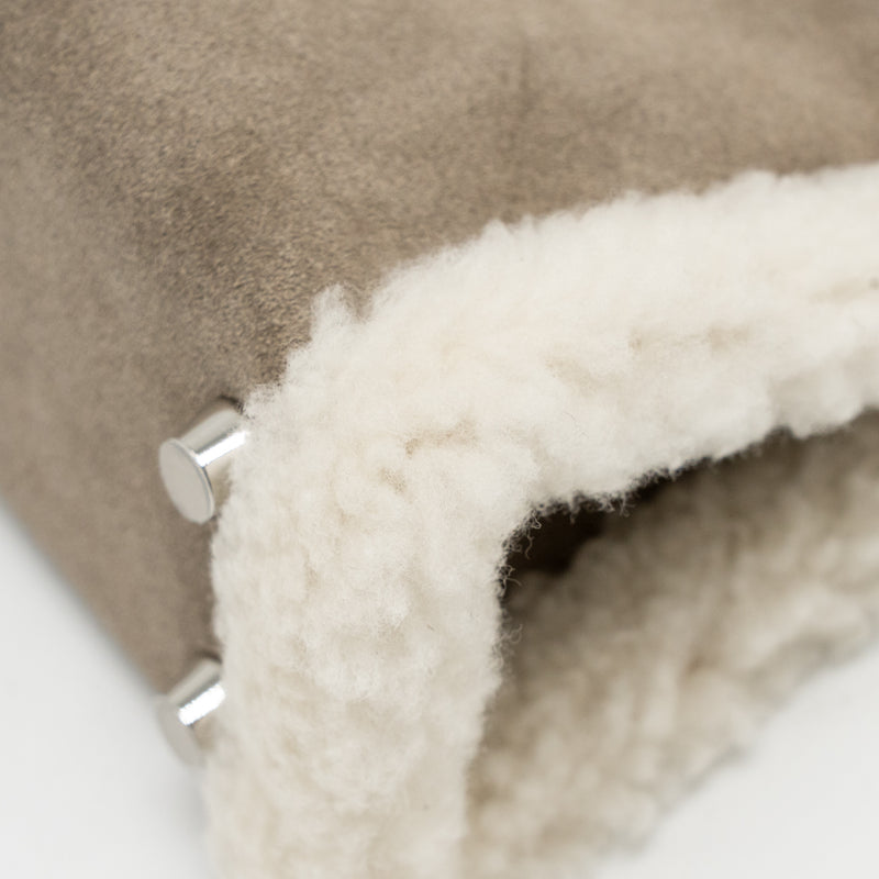 Hermes Mini Kelly Pluch Grizzly/Swift/Mouton Merinos Gris Caillou/Ecru/Etoupe SHW Stamp W