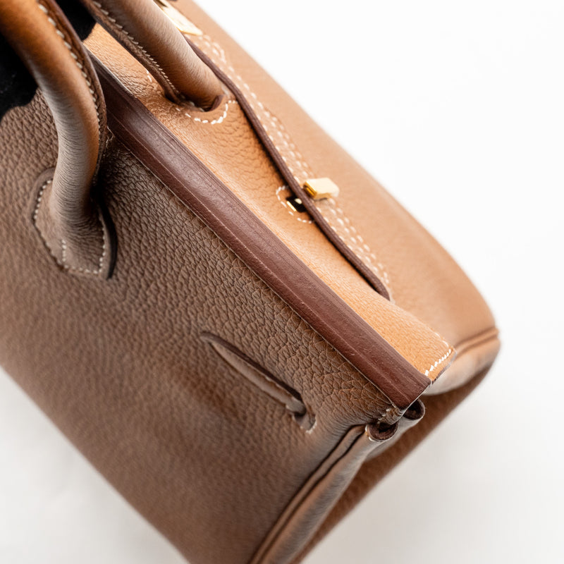 Hermes Birkin 25 Togo Gold GHW Stamp Z