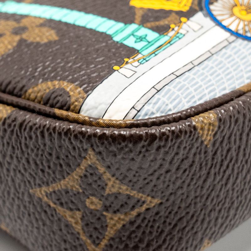 Louis Vuitton Mini Pochette Holiday Limited Print Monogram Canvas GHW